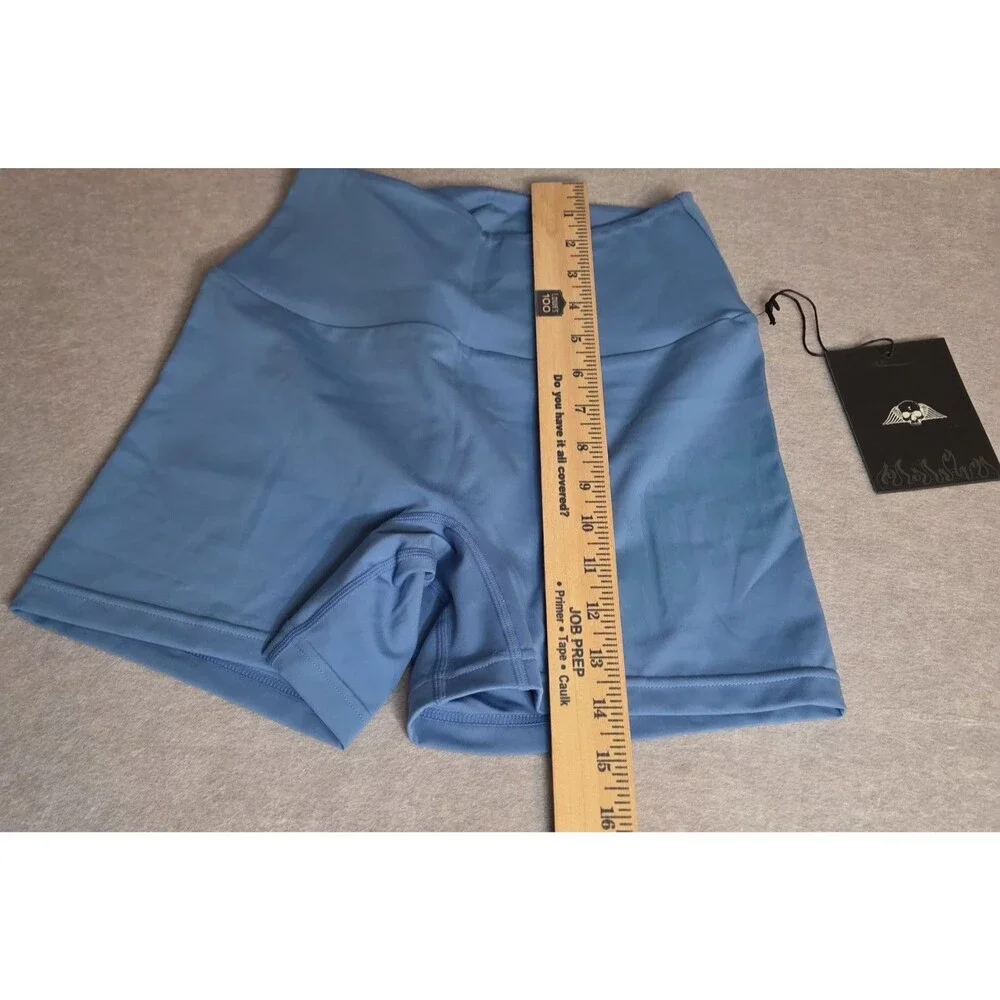 CIVIL REGIME No Tomorrow Women's Sz S Blue Sports Bra Shorts 2 Piece Set NWT